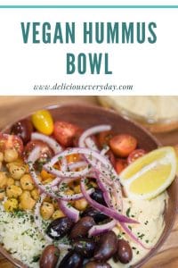 quick and easy hummus bowl