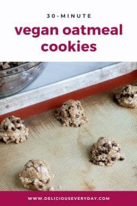 vegan oatmeal cookies