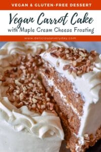 Vegan Carrot Cake with Maple Cream Cheese Frosting
