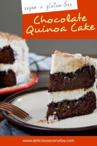 vegan gluten-free chocolate quinoa cake