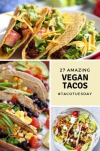 collage of vegan tacos