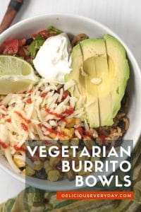 vegetarian burrito bowls