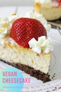 cheeseless and eggless vegan cheesecake