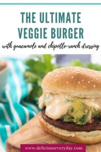 veggie burgers with guacamole