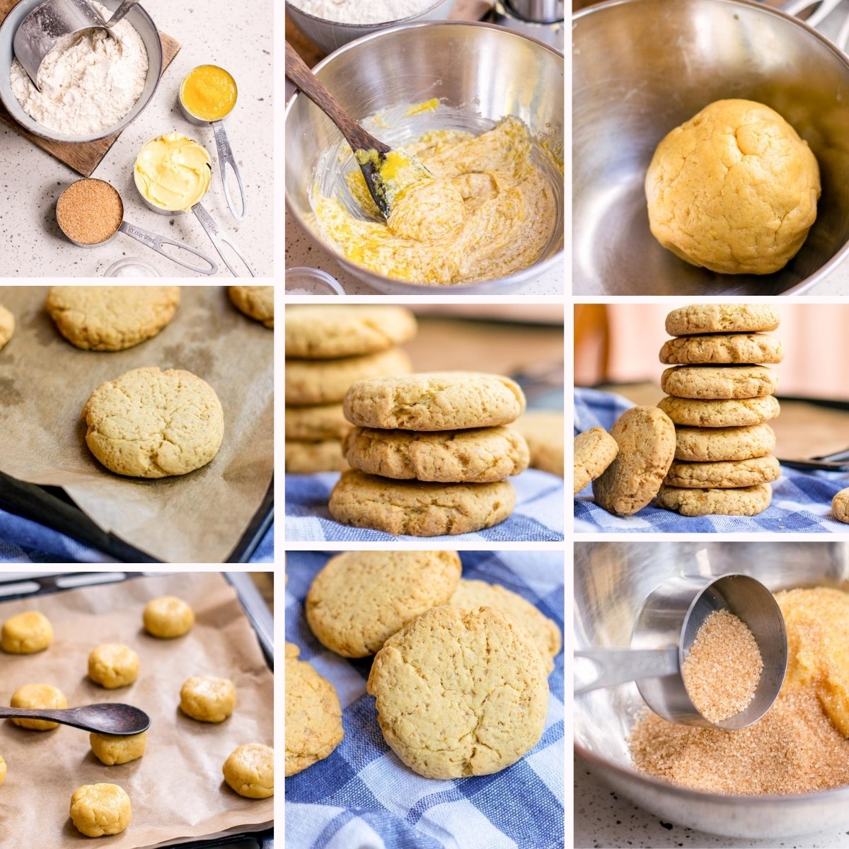 collage of images showing how to make vegan pumpkin cookies
