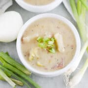 vegan potato leek soup