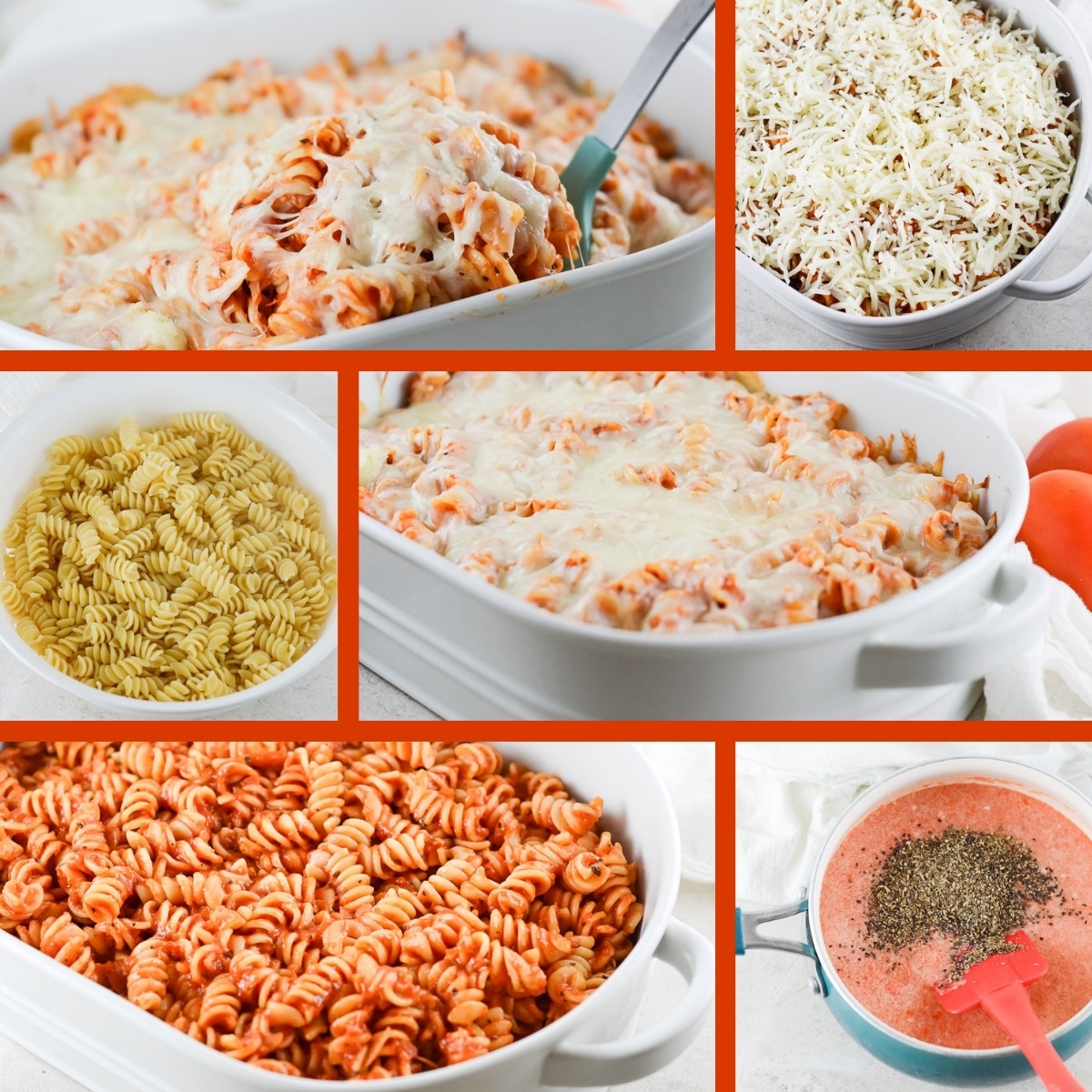 Vegan Pasta Bake image collage