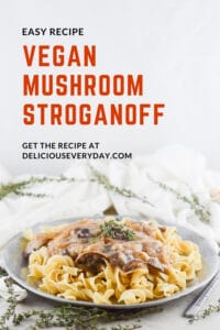 vegan mushroom stroganoff
