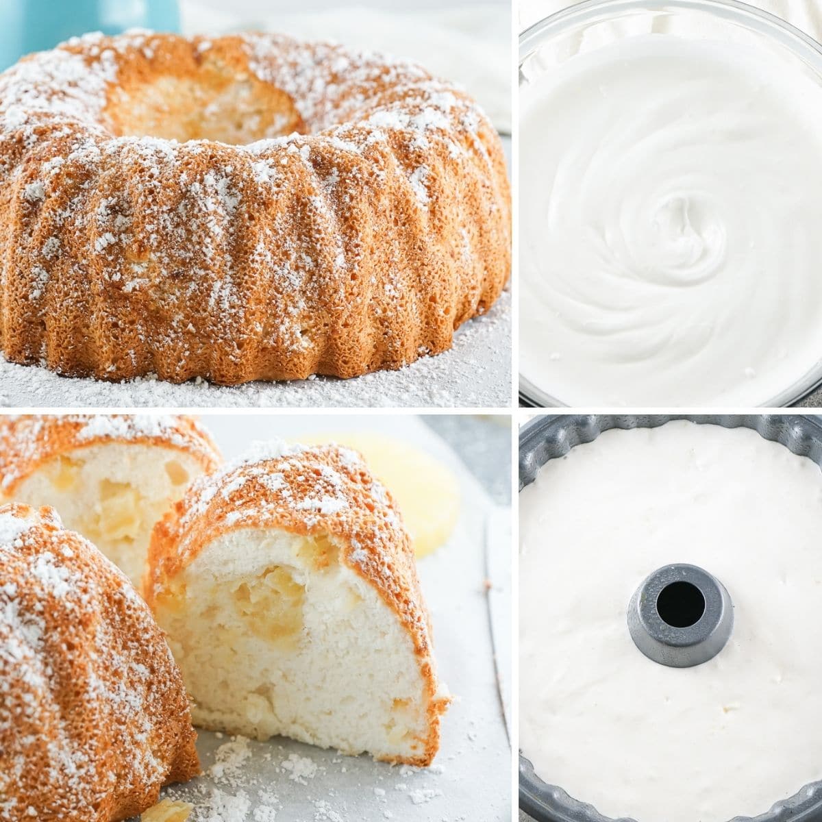 how to make pineapple angel food cake collage