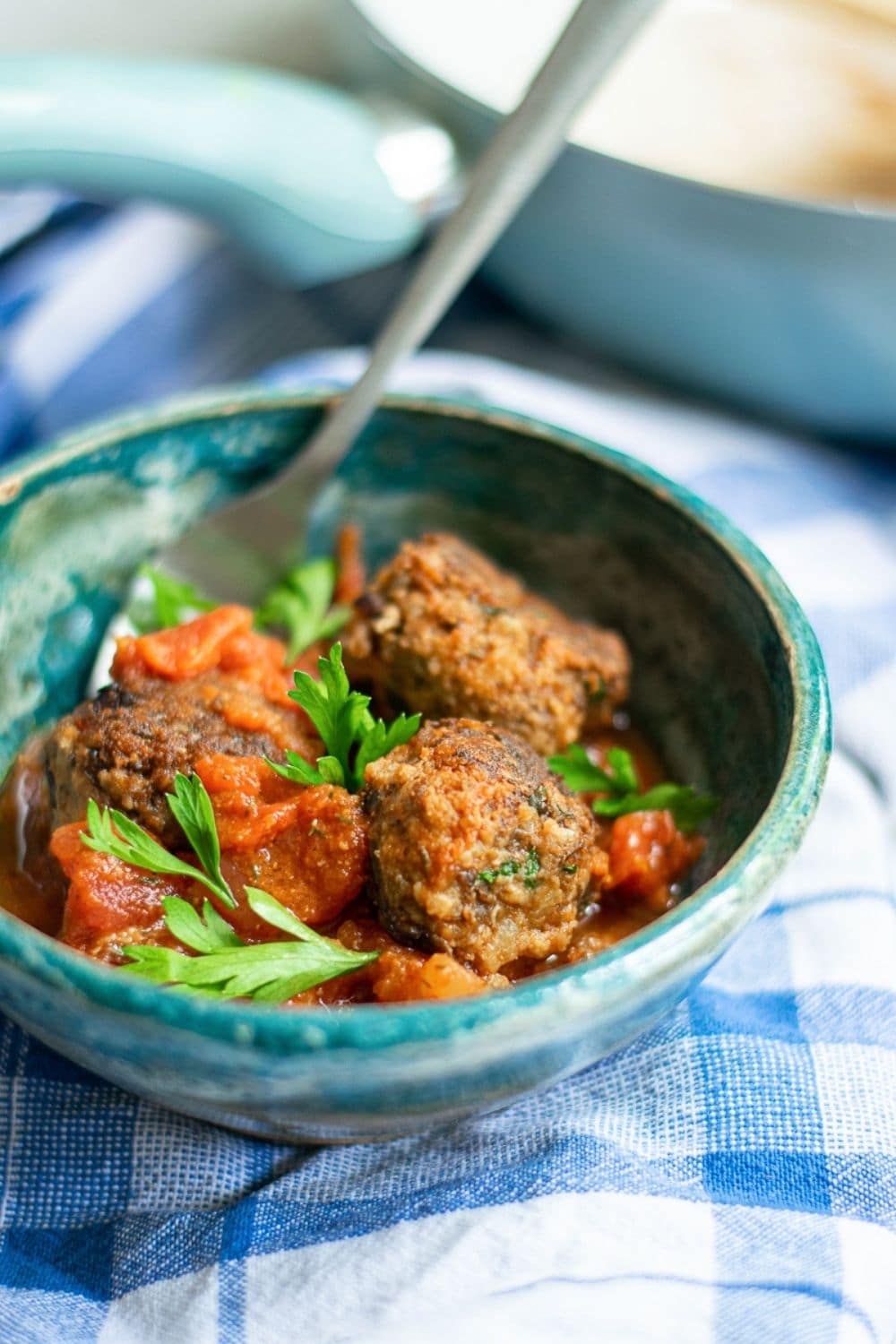 vegetarian lentil meatballs with marinara sauce