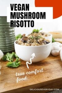 vegan mushroom risotto