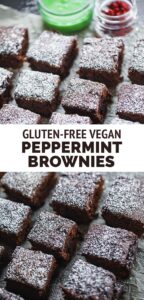 gluten-free vegan peppermint brownies pin