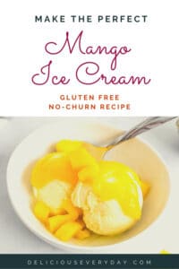 homemade mango ice cream