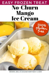 homemade mango ice cream