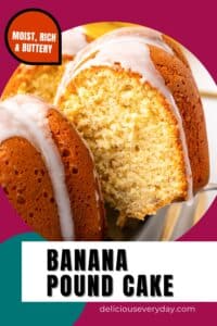 banana pound cake with glaze
