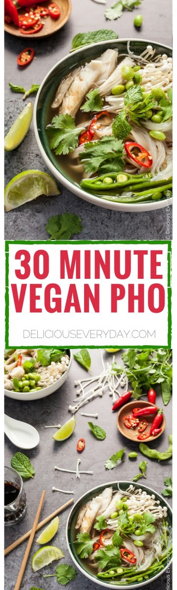 Vegan Pho Soup Quick Easy Vegetarian Vegan Gluten Free