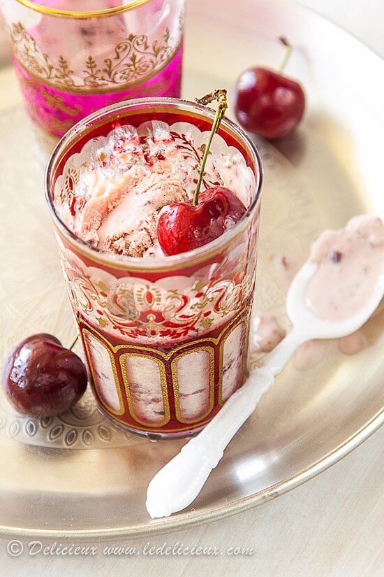 Cherry Ice Cream recipe | via @deliciouseveryd www.deliciouseveryday.com