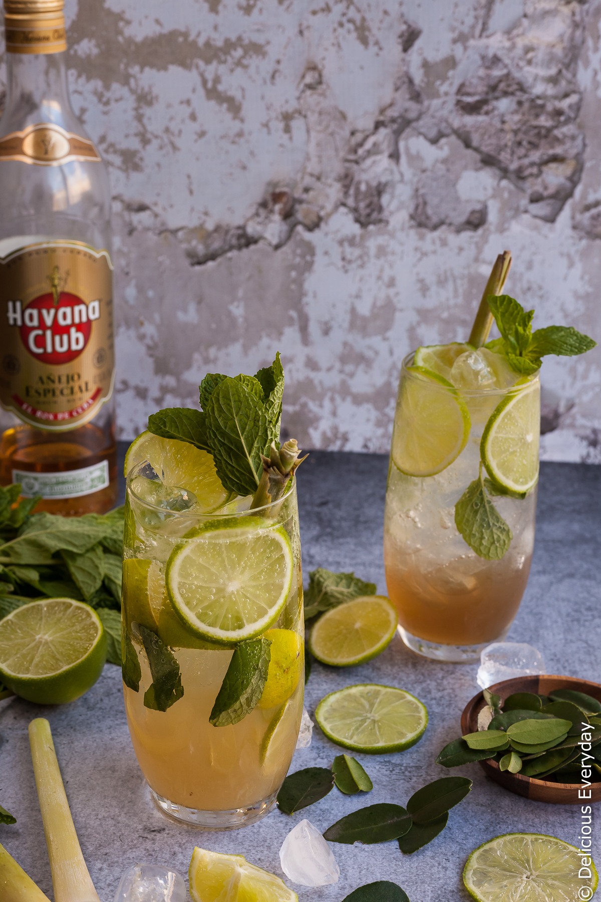 This Lemongrass, Kaffir Lime and Ginger Mojito is a beautiful update to the classic. Ginger adds a punchy kick while the lemongrass and kaffir lime add a lovely floral note.