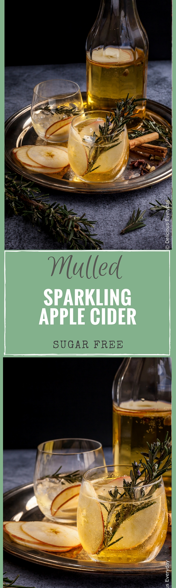 Beat the winter blues with this gorgeous fragrant homemade sugar-free Mulled Apple Cider recipe which tastes just like apple pie!
