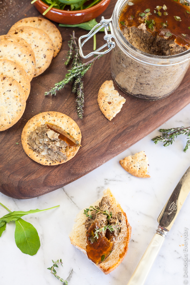Mushoom pâté - This gorgeous Mushroom Pâté is a beautiful vegan pâté flavoured with wild mushrooms and a whisper of fragrant truffle oil. Serve with toasted sourdough and your favourite crackers, along with a glass of wine. 