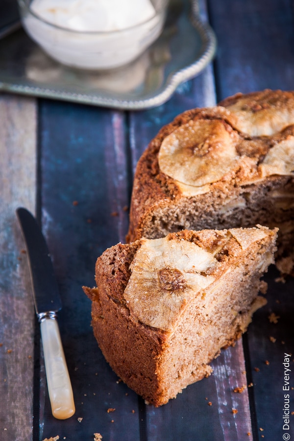 Apple Spice Cake - a deliciously rustic apple cake jam packed with apples, cinnamon and ginger | Get the recipe at DeliciousEveryday.com